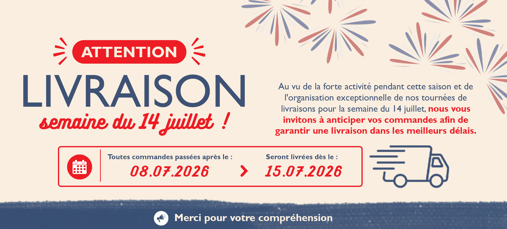 Livraisons semaine du 14.07.2026